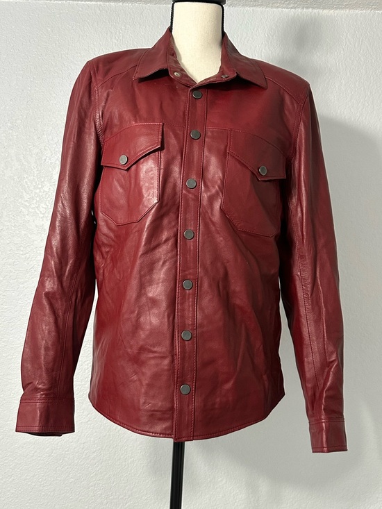 Giorgio Di Mare Other - Giorgio Di Mare Tahoe Leather Jacket Burgundy Sz M Yachting Sailing Trucker Moto